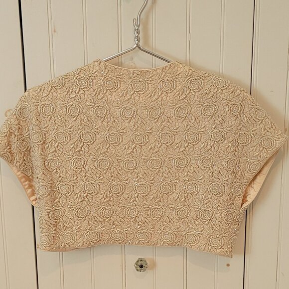 Vintage Lace & Sequin Shrug - Picture 4 of 5